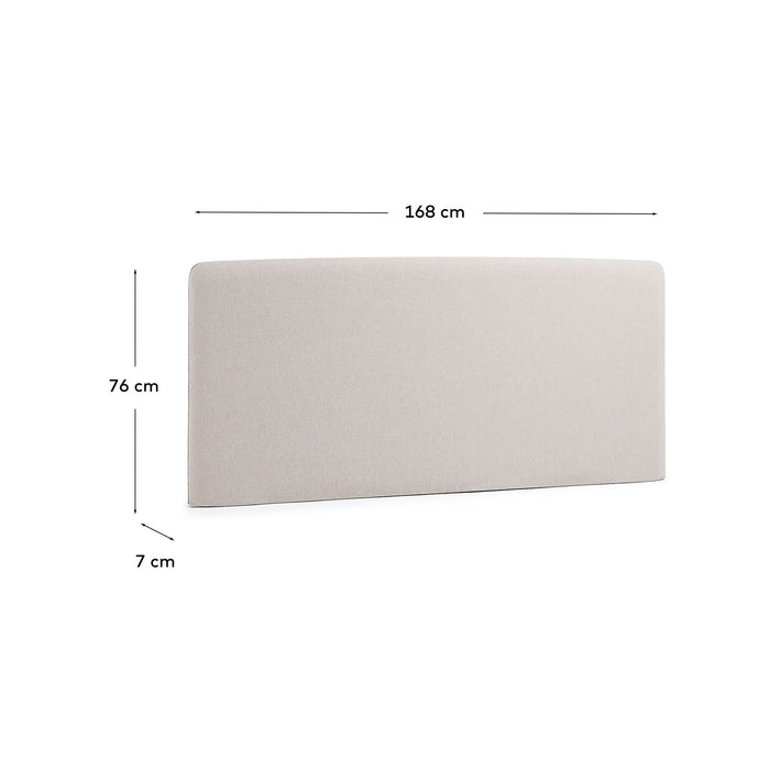 Kave Home - Dyla hoofdbord met afneembare hoes in beige, voor bedden