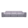 NADUVI Collection Nina 3-zitsbank - Ribstof - Lichtgrijs