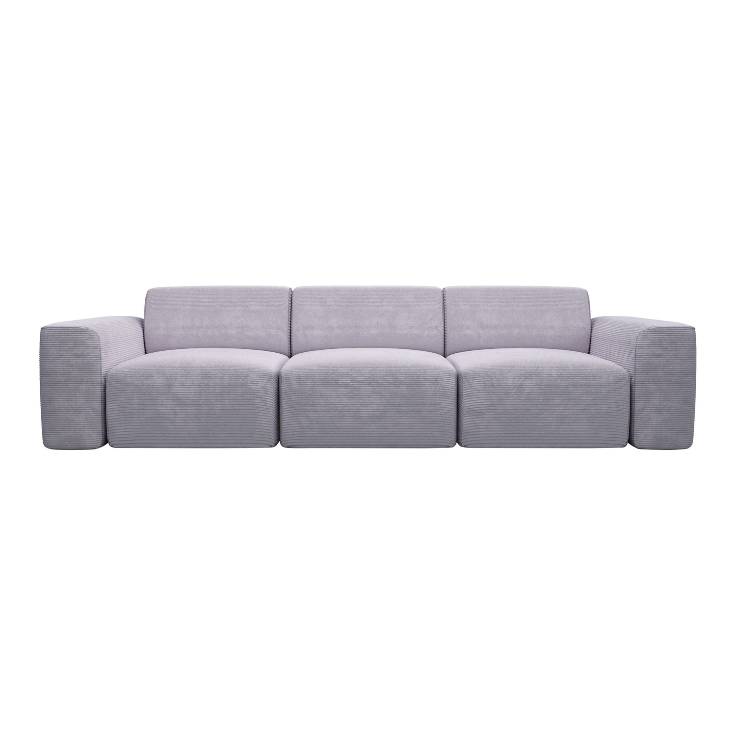 NADUVI Collection Nina 3-zitsbank - Ribstof - Lichtgrijs