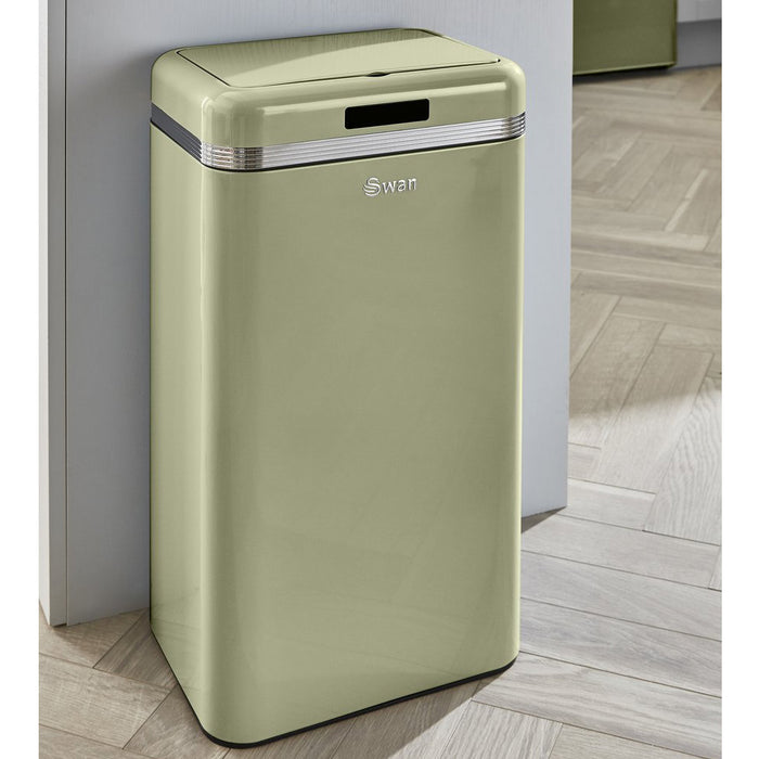 Swan Sensor Prullenbak 45 L Groen