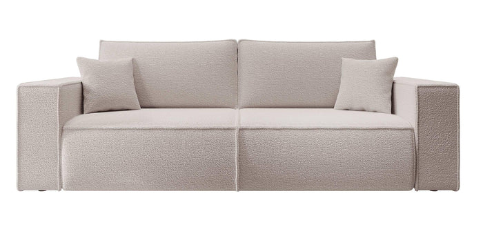 NADUVI Collection Galine 3-zitsbank met Slaapfunctie - Boucle - Crème