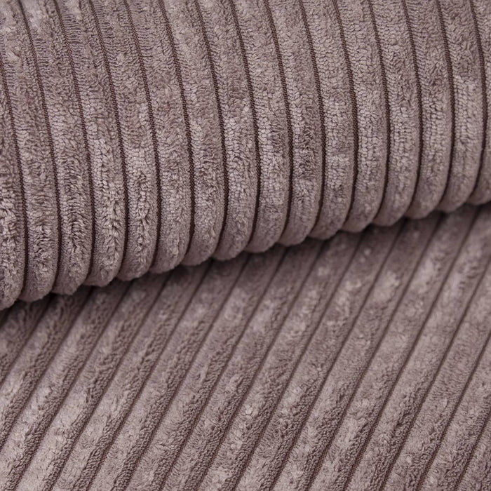 NADUVI Collection Galine Hoekbank met Chaise Longue Links met Slaapfunctie - Ribstof - Roze