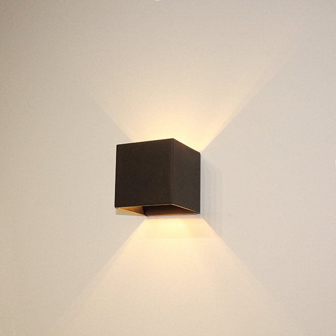 Artdelight Wandlamp Gymm Zwart Goud 10x10cm Excl. G9