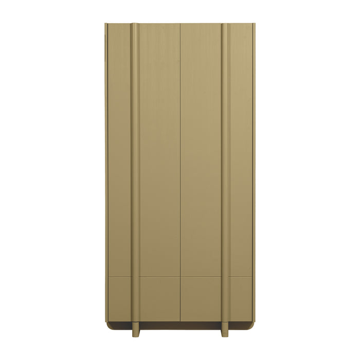 WOOOD Basu Hoge Opbergkast Grenenhout B 100 cm - Moss