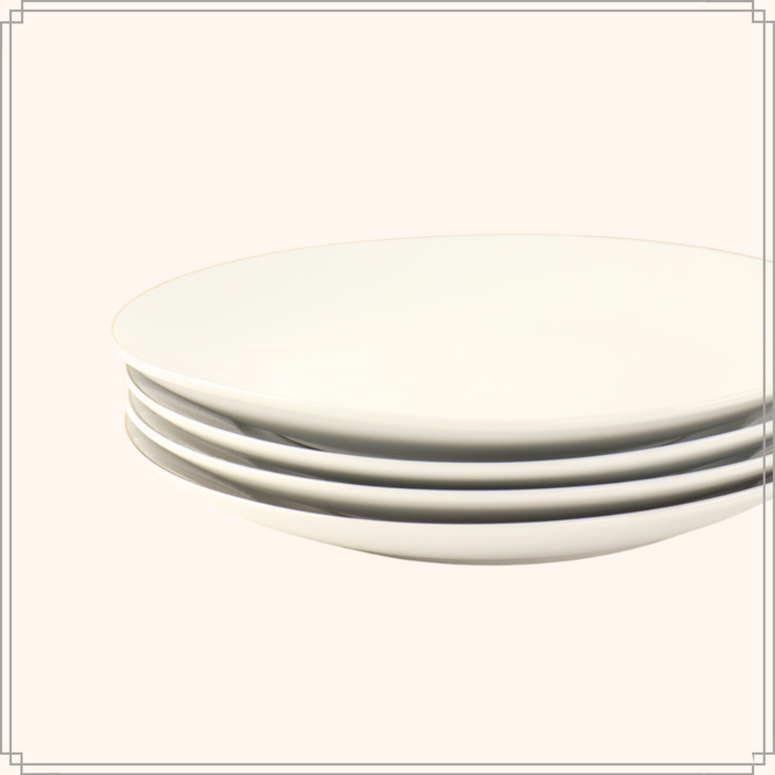 OTIX Dinerborden Borden Set van 6 Stuks 26cm Wit met Gouden rand Po...