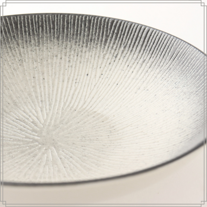 OTIX Diepe Soep Bordenset 6 Persoons Zwart Taupe 19cm Keramiek  TULIP