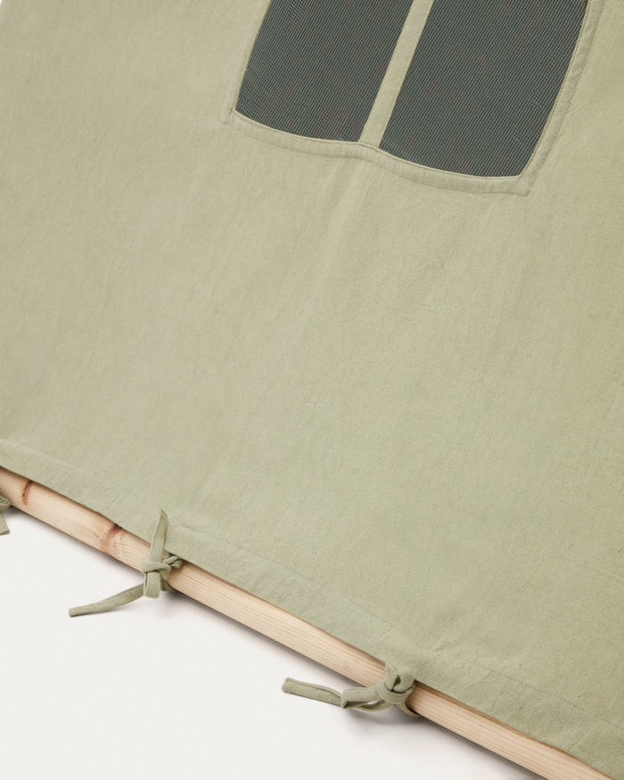 Kave Home - Groene Yanil-tipitent van 100% katoen 100 x 90 cm