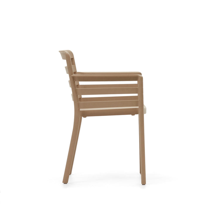 Kave Home - Nariet tuinstoel van beige kunststof