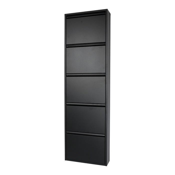 Spinder Design Billy 5 Schoenenkast - Zwart