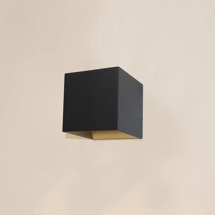 Artdelight Wandlamp Gymm Zwart Goud 10x10cm Excl. G9