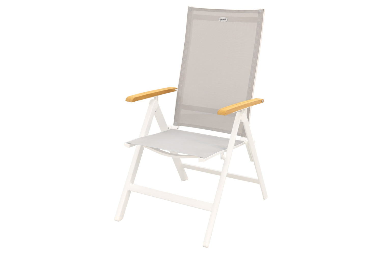Hartman Napoli verstelbare tuinstoel - Teak armleuning - wit