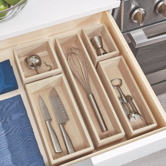 iDesign - Lade Organizer, 12.7 x 8.4 x 6.3 cm, Paulownia Hout - iDesig
