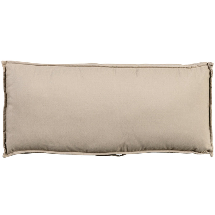 WOOOD Zit-|Rugkussen Victor - Polyester - Zand - Set van 2