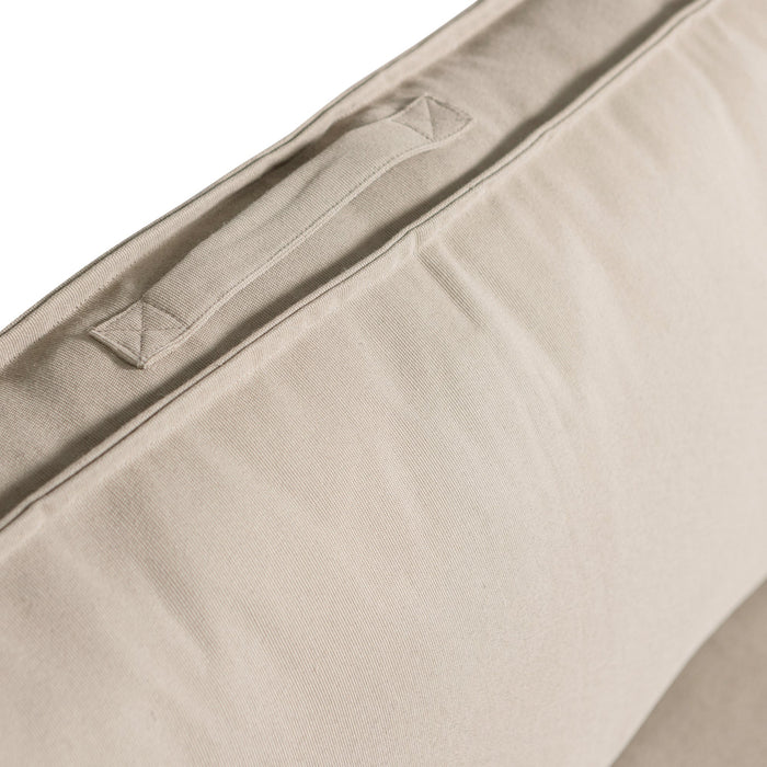 WOOOD Zit-|Rugkussen Victor - Polyester - Zand - Set van 2