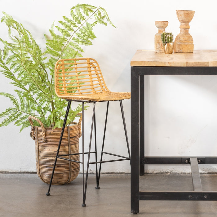Giga Meubel - Barkruk Yara Rotan Naturel  - Set van 2