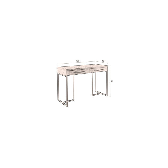 Dutchbone Class Consoletafel| Wandtafel Eikenhout - Bruin