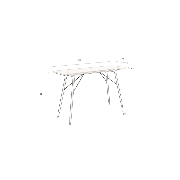 Dutchbone Roger Bureau 120x 38 cm Hout Naturel