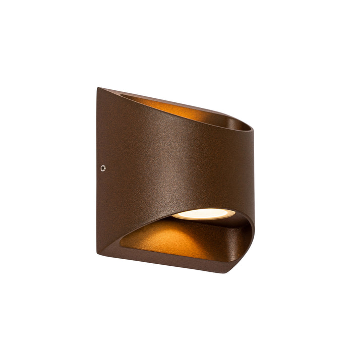 QAZQA Moderne buiten wandlamp roestbruin incl. LED 2-lichts IP54 -