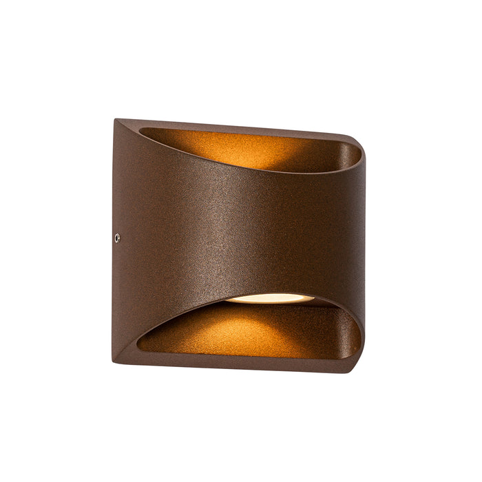QAZQA Moderne buiten wandlamp roestbruin incl. LED 2-lichts IP54 -