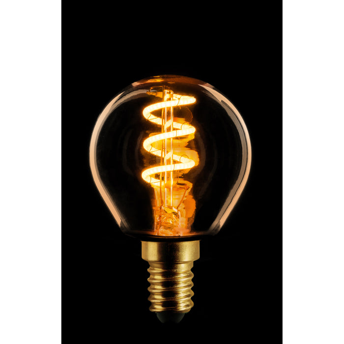 ETH Led spiraal filament kogel E14 4W  dimbaar goud 2200k