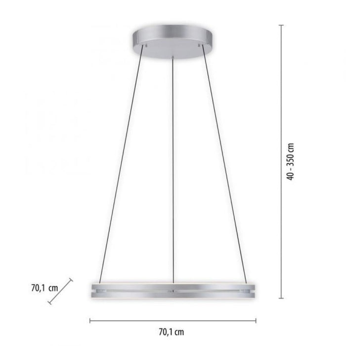 Neuhaus PURE® Neuhaus PURE-MOTO-E-LOOP Hanglamp E-Lift  Aluminium Ø