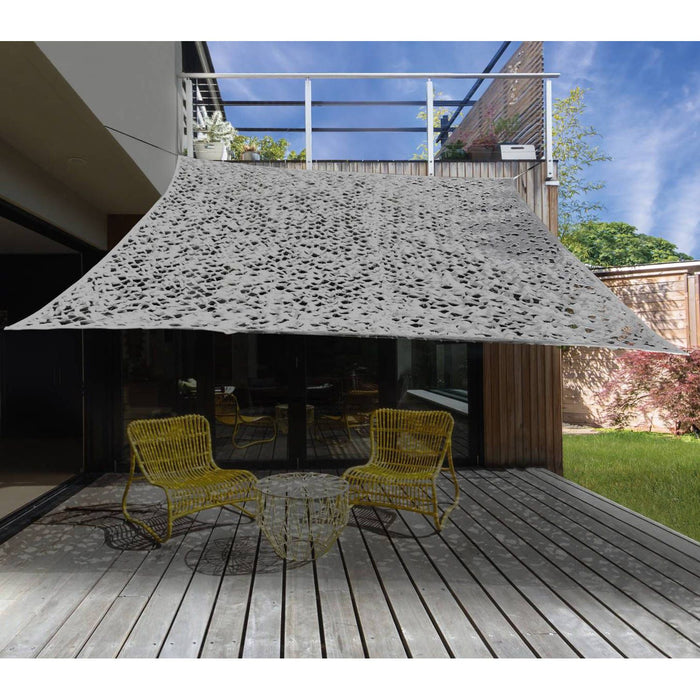 Koopman CAMOUFLAGE SCHADUWDOEK WIT 3,6X3,6M