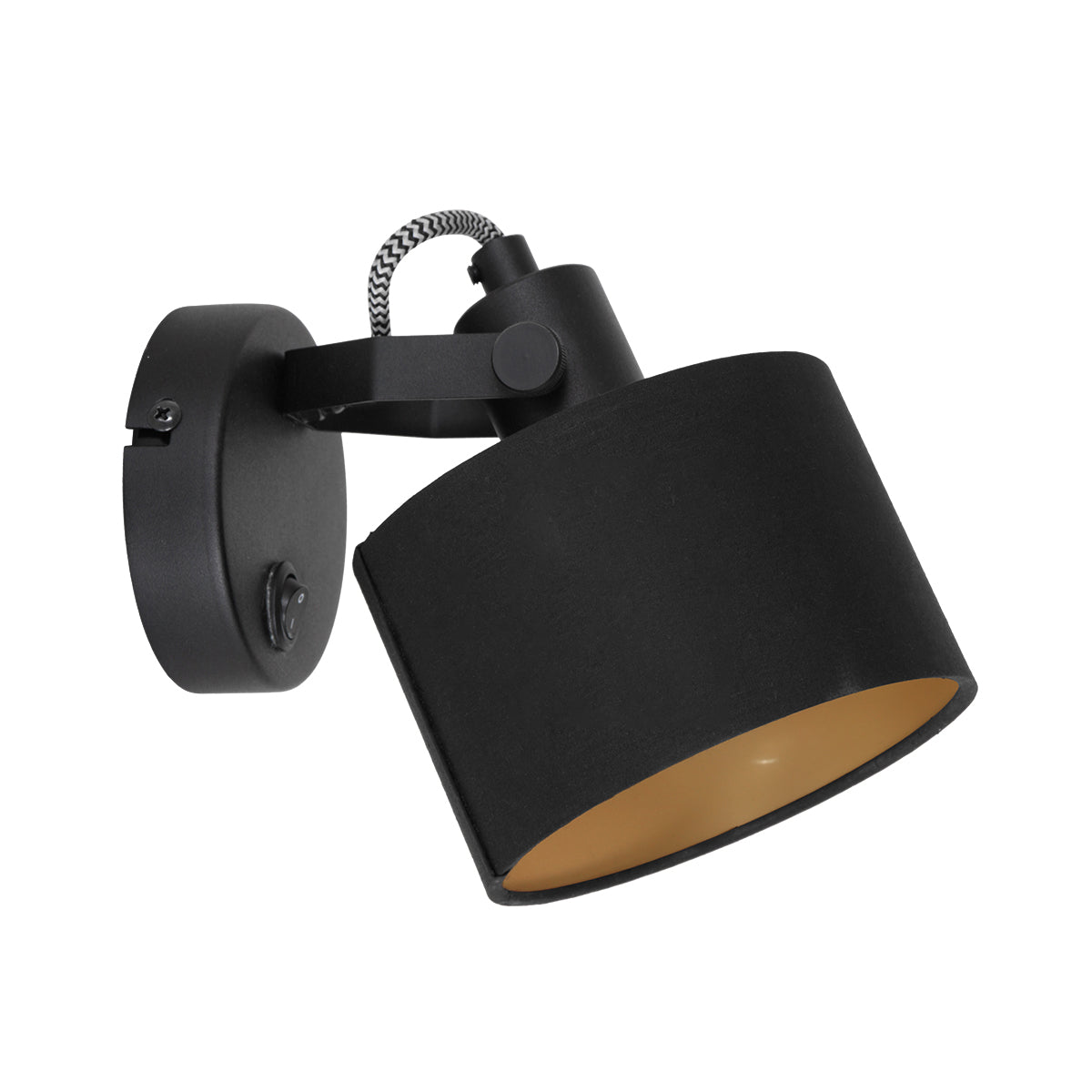 Mexlite - spot - Ornoir - zwart - metaal stof - opbouwspot - E14 -