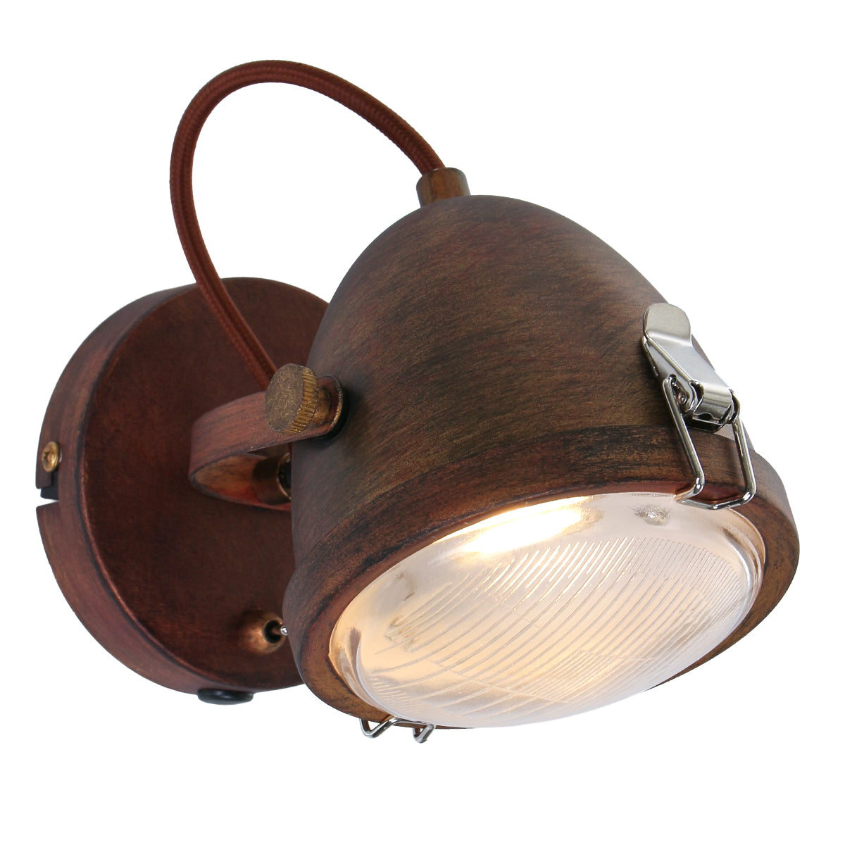 Steinhauer - Paco - wandlamp 1 lichts spot - bruin