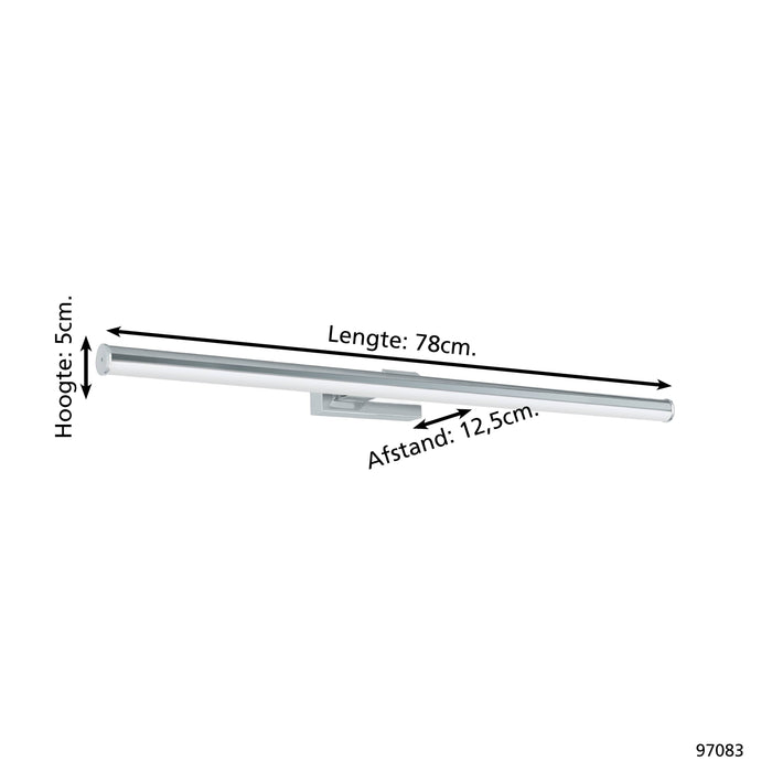 EGLO Vadumi Wandlamp - LED - 78 cm - Chroom