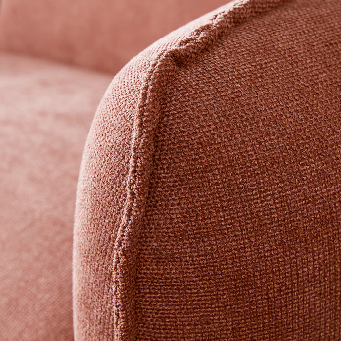 by fonQ Soft Hoekbank met Chaise Longue Links - Micro Chenille - Oud Roze