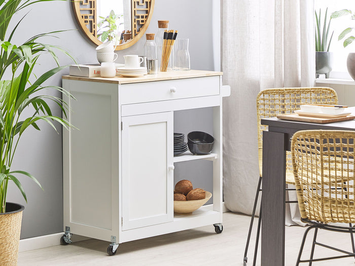 Beliani - TRAPANI - Keukentrolley - Wit - MDF