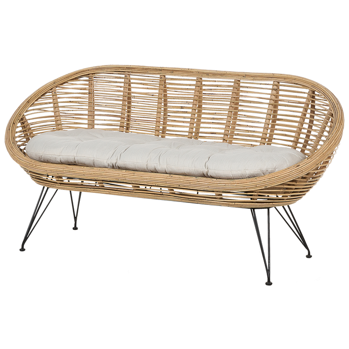 Beliani - MARATEA| CESENATICO - Loungeset met salontafels- Lichtbeige