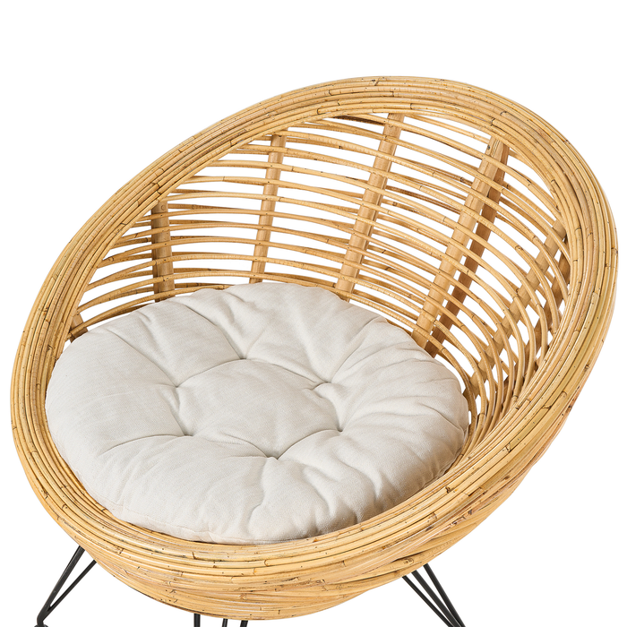 Beliani - MARATEA - Loungeset - Lichtbeige - Rotan
