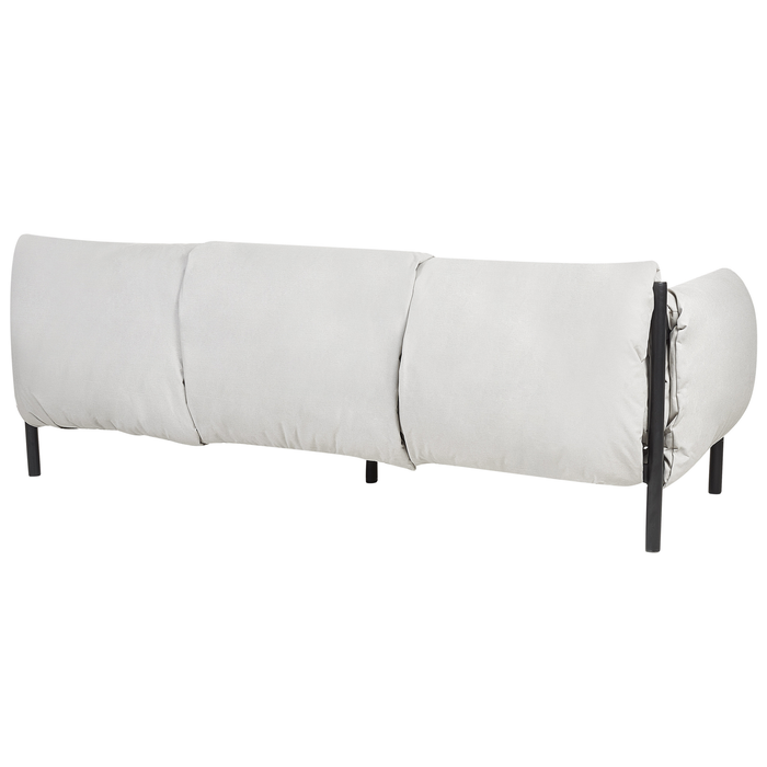 Beliani - ESPERIA - Tuinbank 3-zits - Lichtgrijs - Aluminium