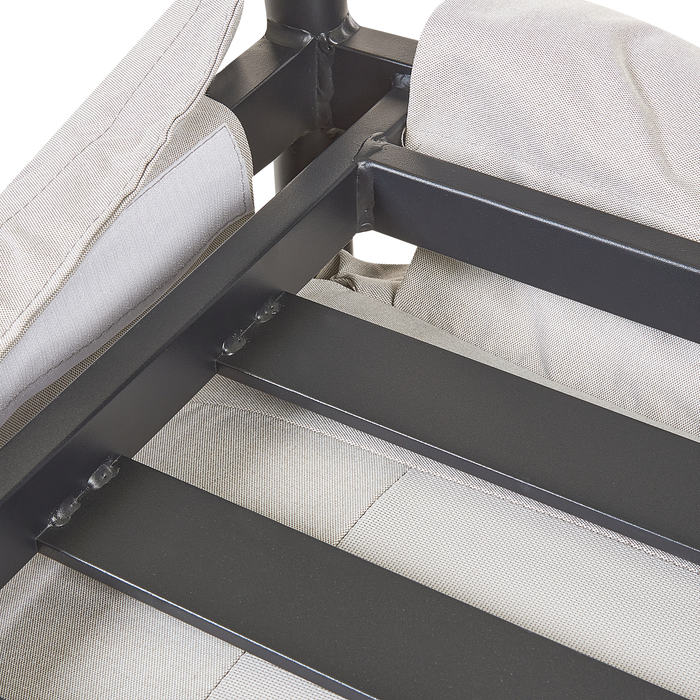 Beliani - ESPERIA - Tuinbank 3-zits - Lichtgrijs - Aluminium