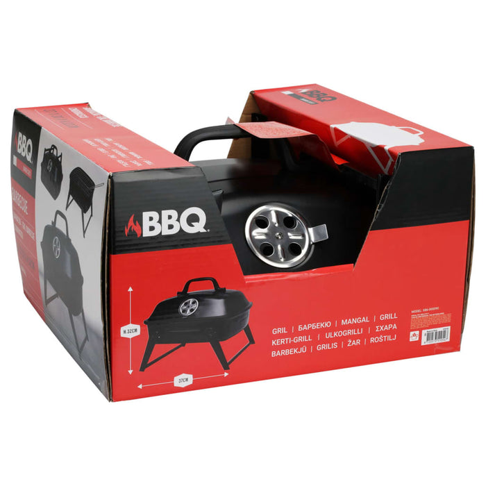 ProGarden Barbecuegrill draagbaar zwart