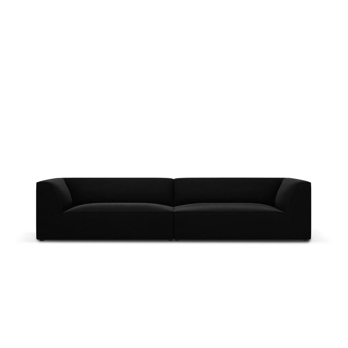 Windsor & Co Sao 4-zitsbank - Velvet - Zwart