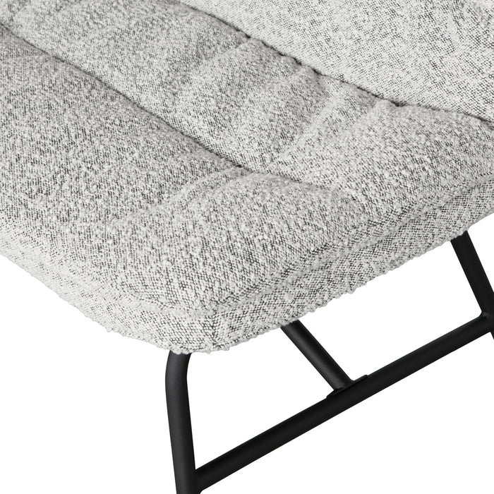 WOOOD Lucy Eetkamerbankje - Bouclé - Off White  - 87x150x67