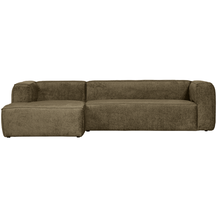 WOOOD Bean Hoekbank Links - Structure Velvet - Moss