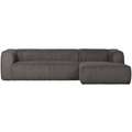 WOOOD Bean Hoekbank met Chaise Longue Rechts - Ribstof - Terrazzo