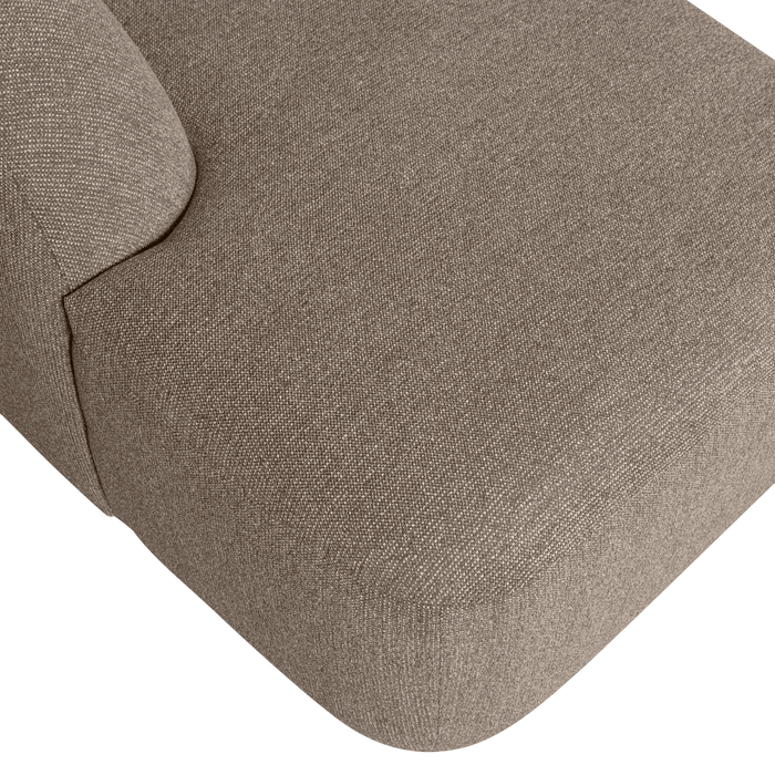WOOOD Sloping U-Bank - Chenille - Lichtbruin Melange