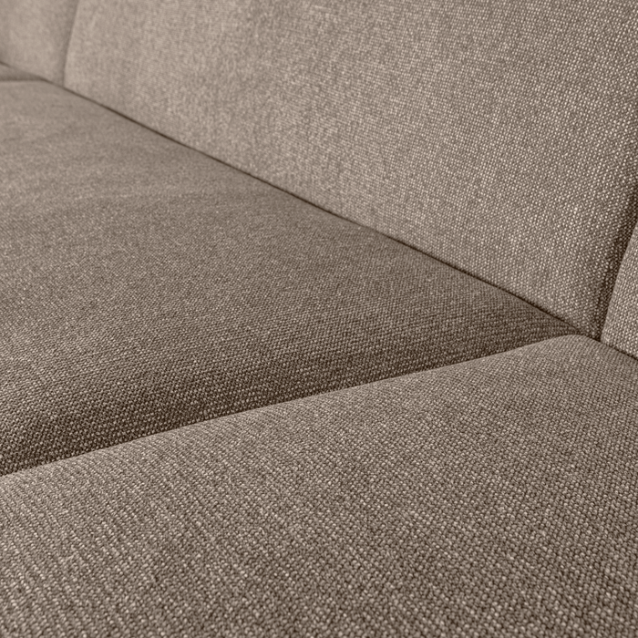 WOOOD Sloping U-Bank - Chenille - Lichtbruin Melange