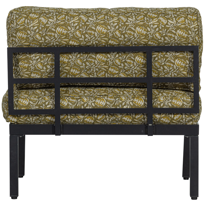 WOOOD Bloom Zit-|Rugkussen - Katoen - Groen - 90x40x14|90x80x14