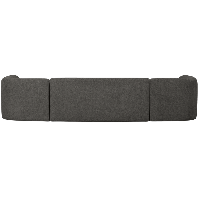 WOOOD Sloping U-Bank - Chenille - Grijs/Zwart Melange