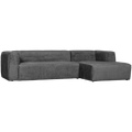 WOOOD Bean Hoekbank met Chaise Longue Rechts - Velvet - Cloud Sky
