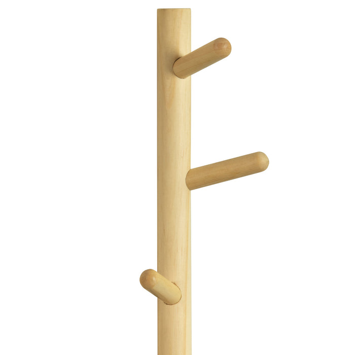 WOOOD kapstok 7 haaks Marrit - Hout - Naturel - Set van 2
