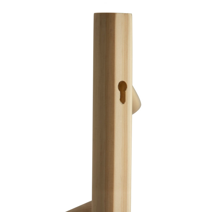 WOOOD kapstok 7 haaks Marrit - Hout - Naturel - Set van 2