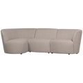 WOOOD Coco 3-Zits Ronding Links - Bouclé - Zand - 70x230x138