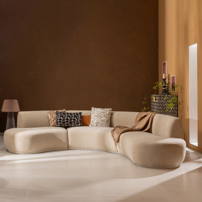 WOOOD Batavier Bank - Polyester - Naturel - 75x336x180