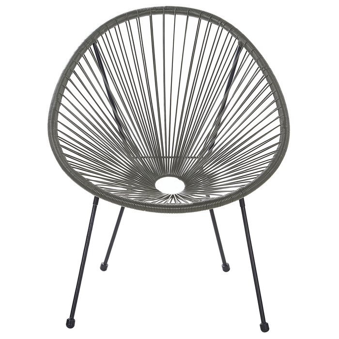 Beliani - ACAPULCO II - Bistroset voor 2 - Grijs - PE rotan